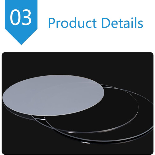 Acrylic Sheets Display Block Square 5cm x 5cm, 1.5mm Thick, 3 Pcs Acrylic Panel for Artwork Showcase 2