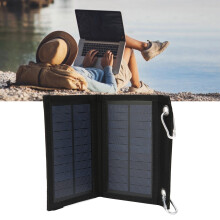 4W 2-fach faltbare Solarzellen Tragbare Hochwirkungsgrad-Poly-Silizium Powerbank mit Kletterclip für Automobile