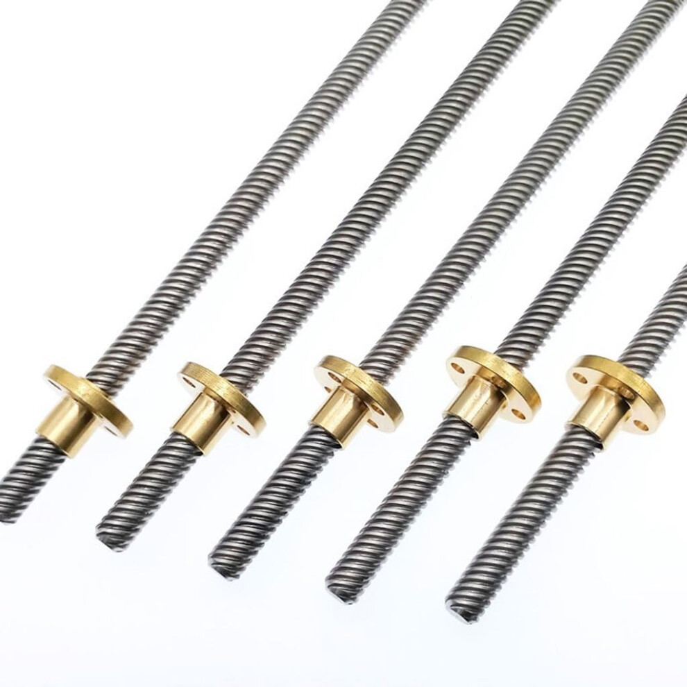 3D Printer T8 Lead Screw 250Mm Pitch 1Mm 2Mm Lead Trapezoidal Screw Rod With Copper Nut 12Mm Size 1Pcs 6947110202525