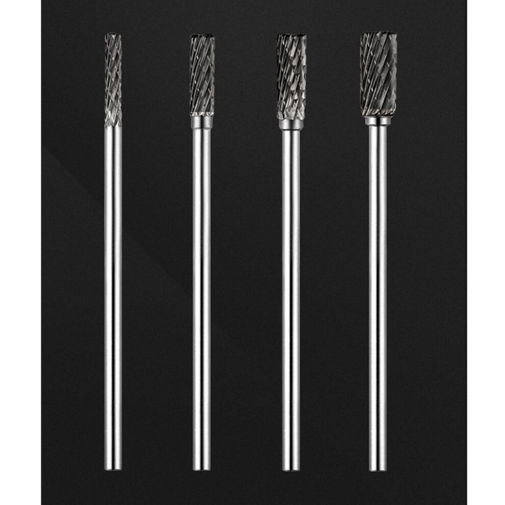 75Mm Extra Long Carbide Burr Set, 1/8 Inch Shank Tungsten Carbide End Cut Cylindrical Rotary Bits A Type 6482260692784