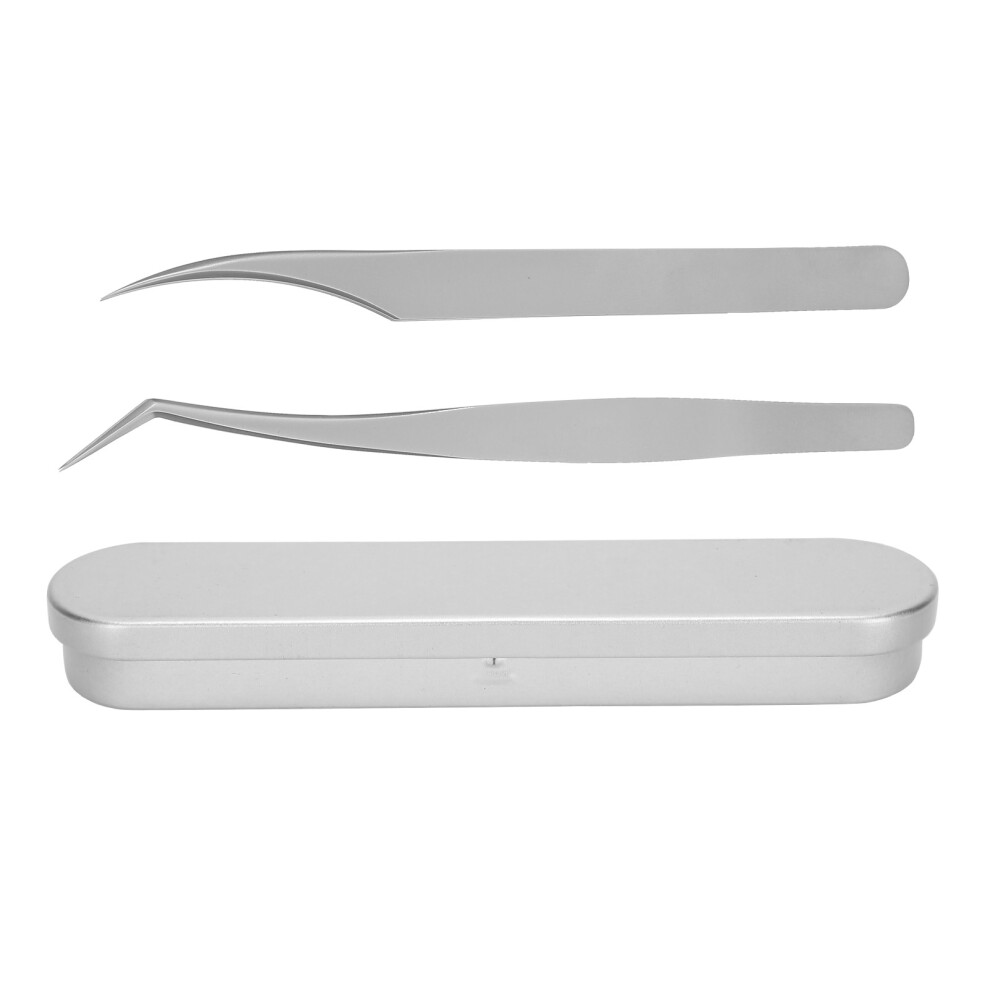 Stainless Steel Eyelash Extension Tweezers False