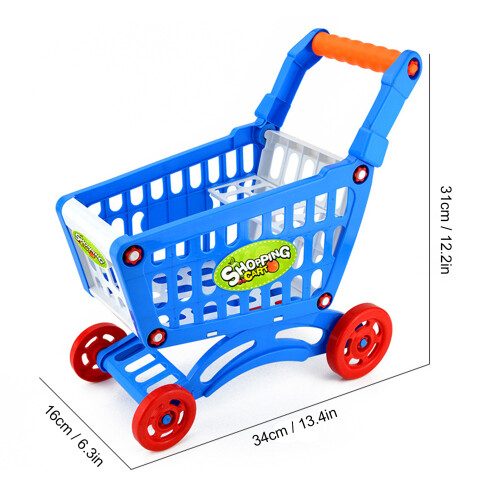 Set di carrelli della spesa in plastica blu per bambini - Giocattolo 2