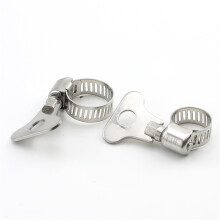 Worm Gear Hose Clamp 6-95 mm Adjustable Stainless Steel for Water Pipes Automotive, 2-10 Pieces (52-76 mm, 2pcs)
