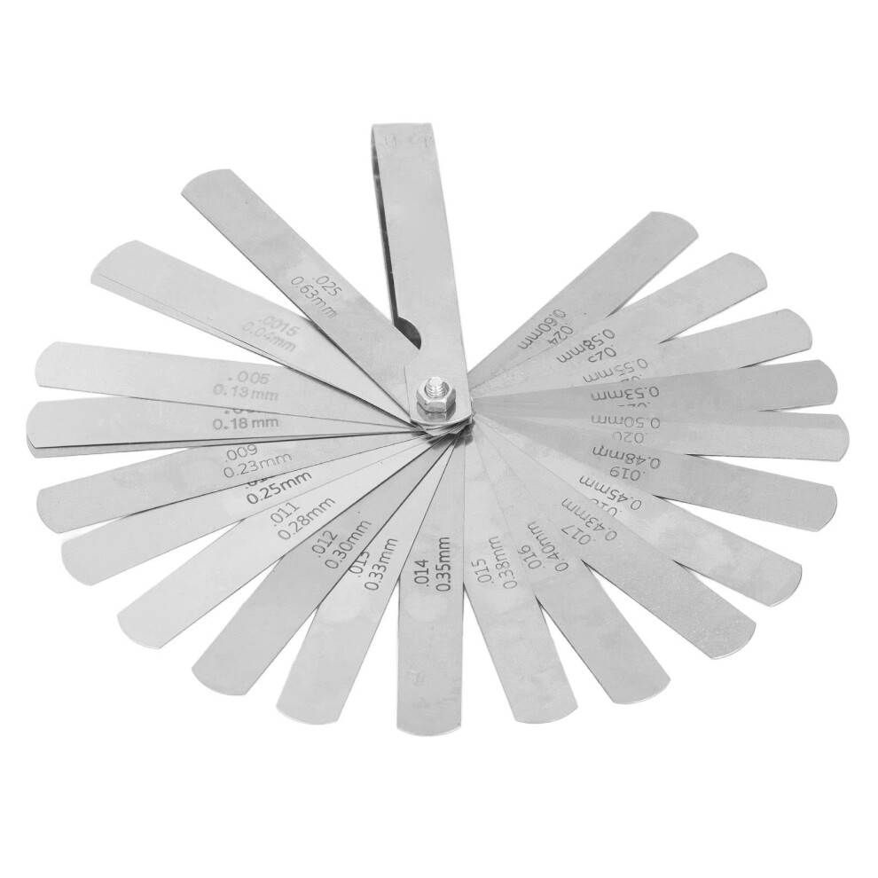 Feeler Gauge 26 Blades 0.04-0.63Mm Stainless Steel Precision Measurement Tool For Automotive And Engineering Use 6947110202969