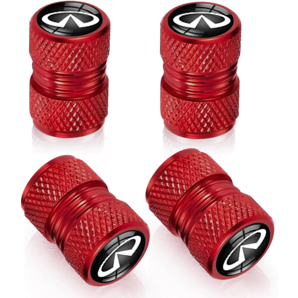 Tire Valve Stem Caps for Infiniti G35 G37 Q50 QX50 QX56 Q60 QX60 QX70 Q70L QX80, Metal Alloy Dust Covers, Corrosion Resistant-image-OPC-PJNY886-NEW