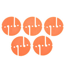 5 Stück Tauchleine Markierungsboje Höhlentauchmarkierung Tauchersicherheitsleine Line Marker PVC Rundform für Unterwasserorange