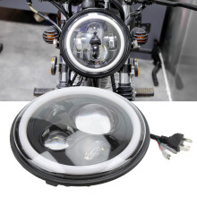 7-Zoll Motorrad-LED-Engelsäulenkopf mit Weißen und Gelben Lichtern, universeller Austausch für Road Star