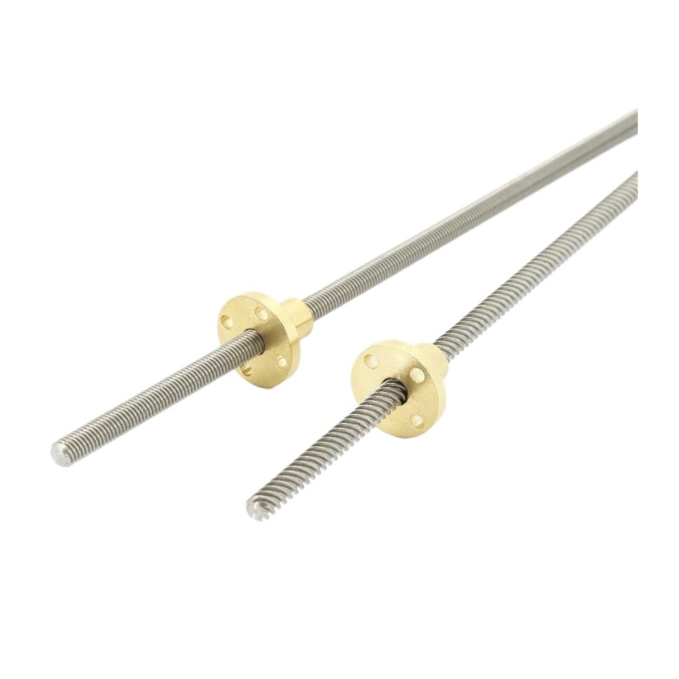 Stainless Steel Ball Screw T5 5Mm Diameter 400Mm Length 1Mm 2Mm 4Mm Lead Trapezoidal Spindle With Brass Nut 6276012509358