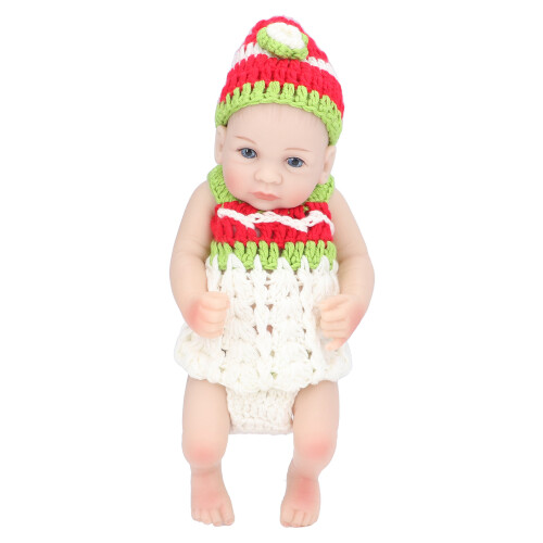 Bambola reborn in silicone da 26 cm / 10 in, bianca 1
