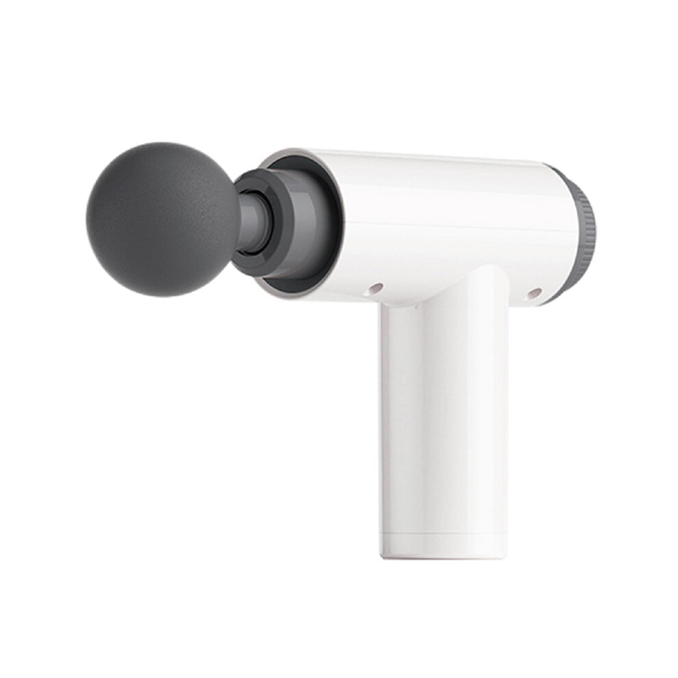Portable Massage Gun for Muscle Relaxation, Handheld Cordless Percussion Massager, Compact White Design for Men and Women