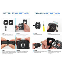 Pair Pedal Adapters, Clipless to Flat, Nylon & Alloy, 9.5x8.5cm