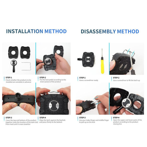 Pair Pedal Adapters, Clipless to Flat, Nylon & Alloy, 9.5x8.5cm