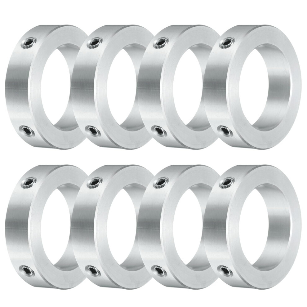 8Pcs Set Screw Collars 35Mm Bore Aluminum Shaft Collars 52Mm Od 13Mm Thickness Linear Rod Stop Collar 6276012510262