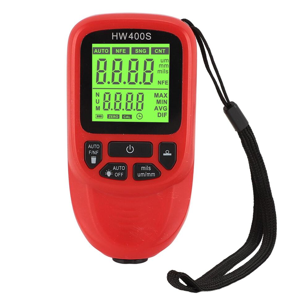 Digital Coating Thickness Gauge, High Accuracy Paint Thickness Meter For Cars, 3 Units Mil Depth Tester, Red 6482260694863