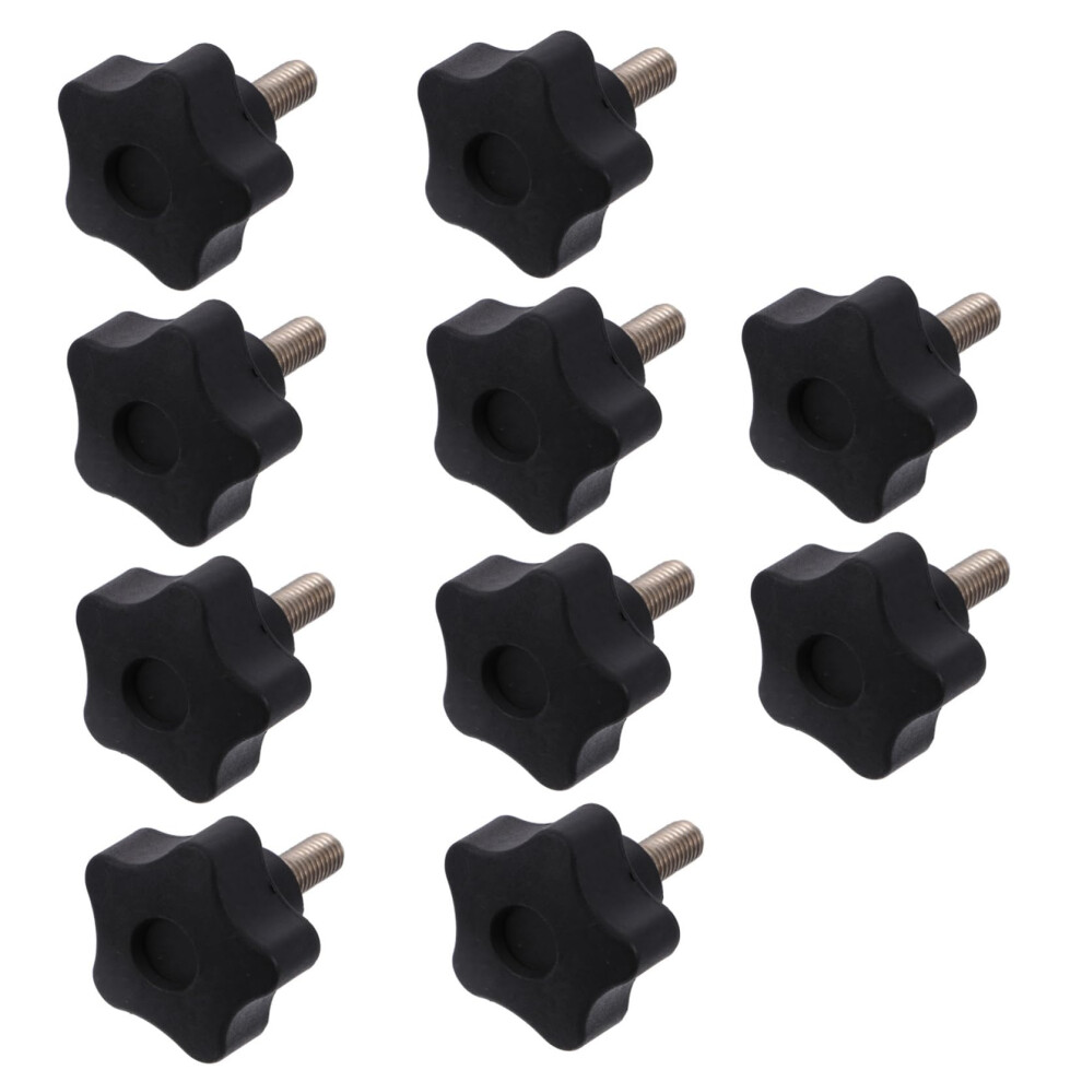 10Pcs M8 Plastic Star Hand Knobs With Male And Female Threads For Machinery Tightening And Fastening Applications 6493810704567