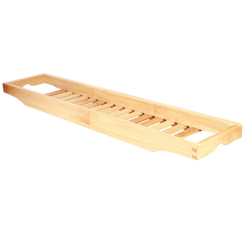 Multifunctional Bamboo Bathtub Tray Rack Wine Book 2
