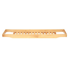 Multifunctional Bamboo Bathtub Tray Rack Wine Book