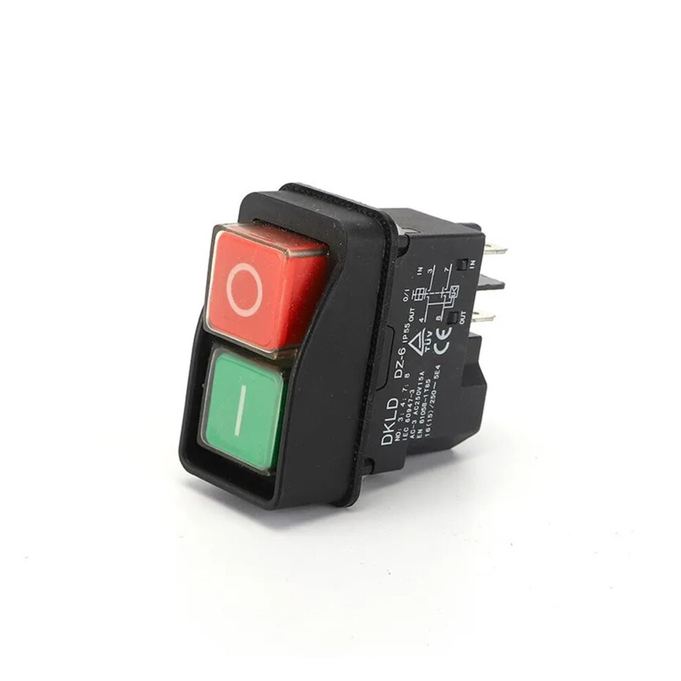 Small Mixer Switch Dz-6 Waterproof Electromagnetic Switch 4-Pin Electric Tool Start Stop Button 6482260695808