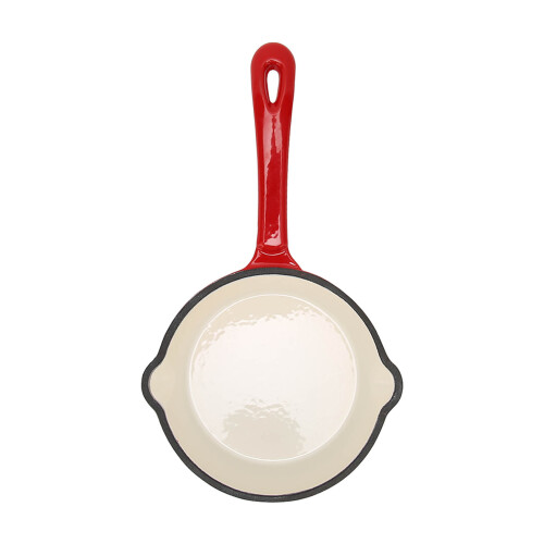 Sartén esmaltada de hierro fundido 16/18cm, 1100g duradero 1