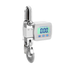 Crane Scale Digital Hanging Scale 300Kg Heavy Duty Portable LCD Backlight Hook Scale with Unit Change Silver