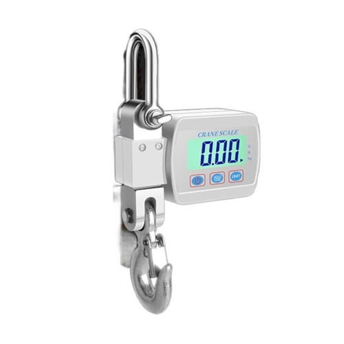 Crane Scale Digital Hanging Scale 300Kg Heavy Duty Portable LCD Backlight Hook Scale with Unit Change Silver