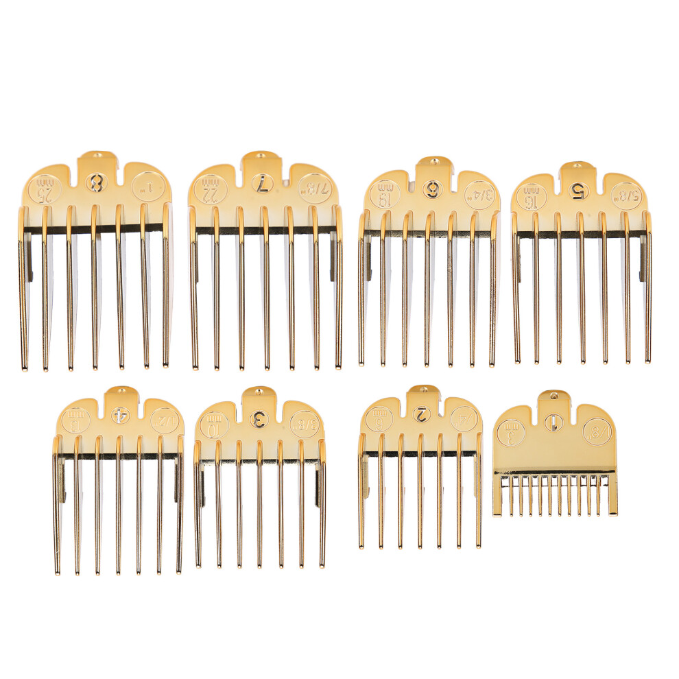 Gold 8Pcs Haircut Limit Comb Positioning Comb