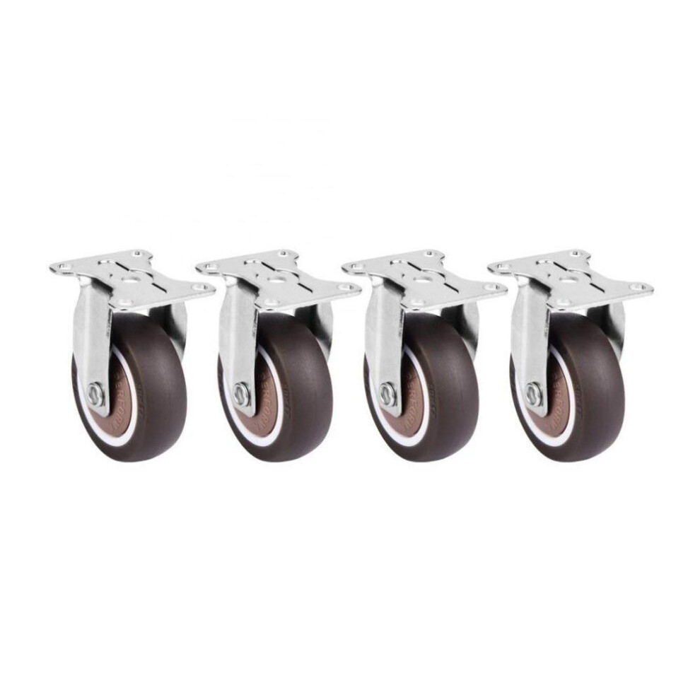 Wheel Casters 4Pcs 2 Inch Universal Rubber Casters For Trolleys And Chairs Low Noise Tpe Removable Furniture Parts 6482260696416