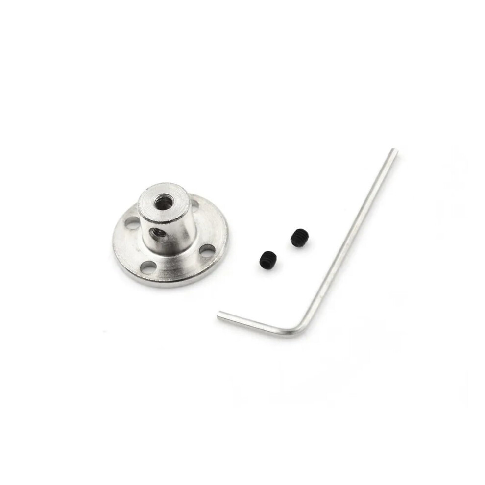 Rigid Flange Coupling Motor Guide Shaft Coupler Connector 4Mm Silver Compatible With 3-10Mm Shafts 6482260696454