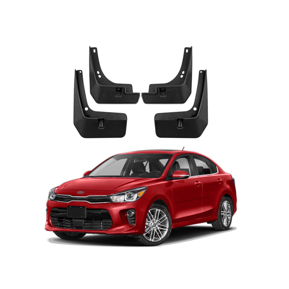Car Mud Flaps Mudguard For Kia K2 Rio 2017-2023 Heavy Duty Front And Rear Splash Guards With Flares 4-Pc Set And Car Wash Towel 6276012511443
