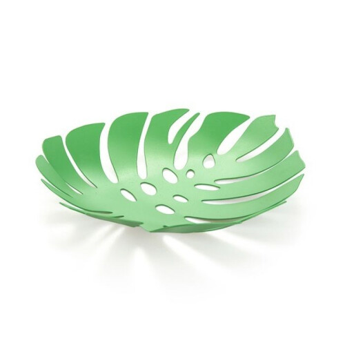 Corbeille à fruits - Balvi - Monstera - Métal - Vert - Design feuilles