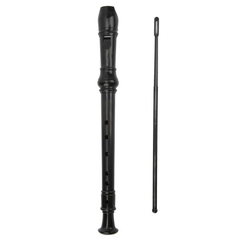 Flauto dolce soprano in ABS, 6 fori, stile tedesco, nero 1