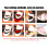 Set di 4 plettri per dita per chitarra S M L XL Rosso POM 6