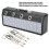 Wall Mount Guitar Plug Storage Box with 4 Keychains, Metal Guitar Key Holder 9