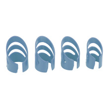 4 Stück Gitarrensaiten-Fingerpicks, Fingerschutz-Set, Instrumentenzubehör, Blau für Bass und Banjo