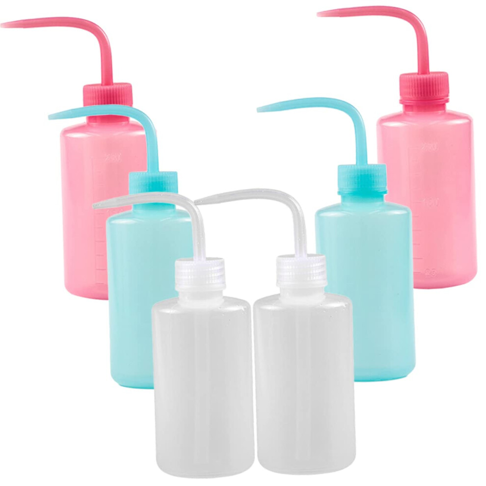 Empty Plastic Eyelashes Bottles 6pcs Squeeze Bottles for Eyelash Cleaning, Travel Size, Durable, Leak-Proof Design