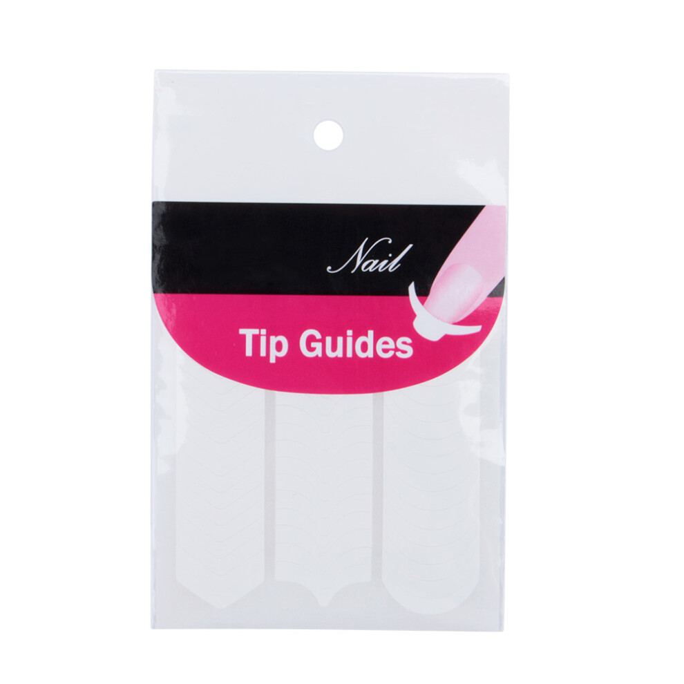 French Manicure Nail Art Tips Form Guide Sticker