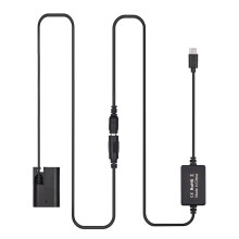 DR-E6 LP-E6N Batterie factice 8,4 V 2 A Type-C Noir