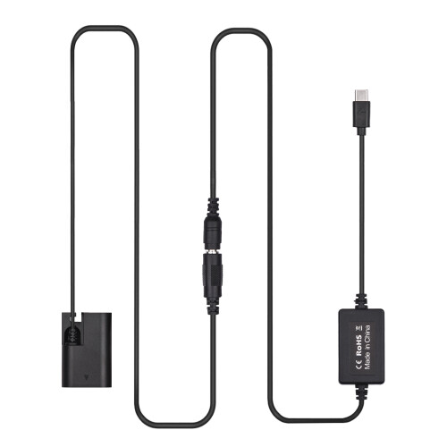 DR-E6 LP-E6N Batterie factice 8,4 V 2 A Type-C Noir