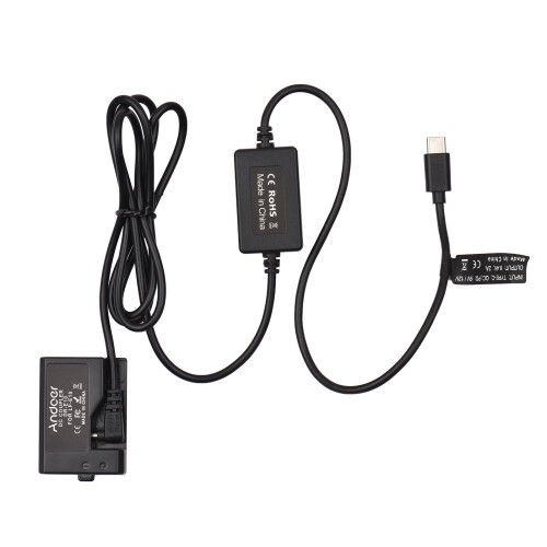 DR-E10 LP-E10 5x3.6x1.5cm 8.4V 2A USB-C noir