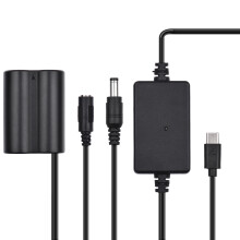 Batterie factice PD USB-C vers NP-W235 DC 8,4 V 2 A Noir