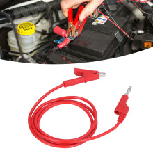Krokodilklemmen-Testleitungen Bananenstecker Kabel flexibel für elektrische Prüfungen J.70035‑1 4mm Rot