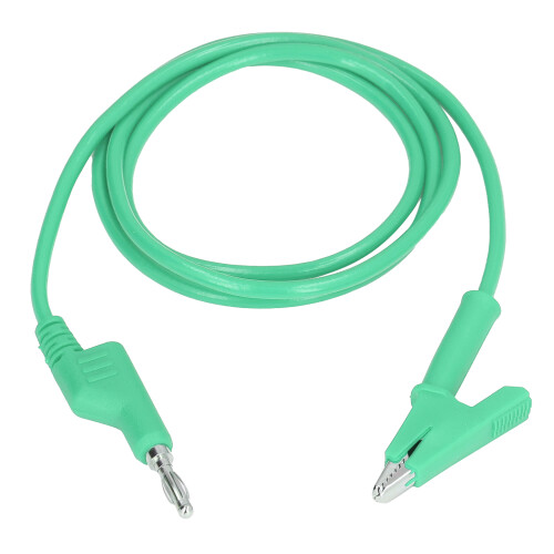 Fils de test à fiches bananes de 4 mm, flexibles, pour tests électriques, vert, J. 1