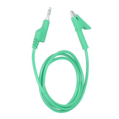 Fils de test à fiches bananes de 4 mm, flexibles, pour tests électriques, vert, J. 2