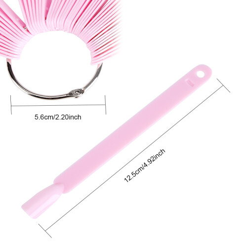 50Pcs/Bag Fan False Nail Tip Stick Palette Swatch 2