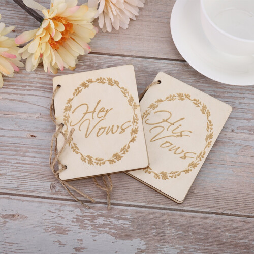2pcs Wedding Ceremony Party Vow Booklets Oath Book 2