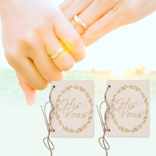 2pcs Wedding Ceremony Party Vow Booklets Oath Book 1