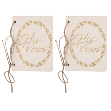 2pcs Wedding Ceremony Party Vow Booklets Oath Book