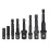 Drill Socket Adapter Set for Impact Driver 8 Pieces Hex Shank to Square Socket Extension Tool Compatible with Standard Drill Bits 1