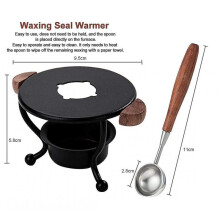 Wax Sealing Kit Melting Furnace Tool Wax Seal Warmer, Wax Seal Stamp Set with Wax Melting Spoon for Melting Wax Seal Beads Or Sticks, Wax Stamp Spoon