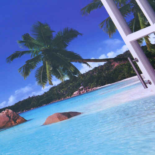 3D View Room Decor Ocean Sea Sandbeach Wall 2